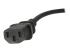 StarTech 6ft (1.8m) UK Computer Power Cable, 18AWG, BS 1363 to C13 Power Cord, 10A 250V, Black Replacement AC Power Cord, Monitor Power Cable, BS 1363 to IEC 60320 C13 Kettle Lead - Close up