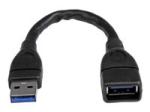 StarTech.com 6in Short USB 3.0 Extension Adapter Cable (USB-A Male to USB-A Female)