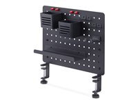Startech Clamp-On Pegboard with Accessories, 16.5 x 12.5in (42 x 32cm), Steel Pegboard, Desktop Storage Organizer, Desk Mount Peg Board, Black - 