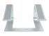 Startech Laptop Stand for Desk, 5kg/11lb, Aluminum, Silver, Ergonomic - Front