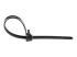 Startech 10"(25cm) Reusable Cable Ties, 1/4"(7mm) wide, 2-1/2"(65mm) Bundle Dia. 50lb(22kg) Tensile Strength, Releasable Nylon Ties, Indoor/Outdoor, 94V-2/UL Listed, 100 Pack, Black - Top
