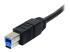 StarTech 3 ft / 91cmm Black SuperSpeed USB 3.0 Cable A to B - Right-angle