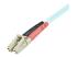 Startech 1m (3ft) LC/UPC to LC/UPC OM3 Multimode Fiber Optic Cable, Full Duplex 50/125Âµm Zipcord Fiber Cable, 100G Networks, LOMMF/VCSEL, <0.3dB Low Insertion Loss - Close up