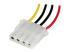 StarTech.com 12in Molex LP4 Power Extension Cable M/F - Right-angle