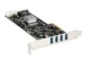StarTech.com PCI Express (PCIe) SuperSpeed USB 3.0-kortadapter med 4 portar och 4 dedicerade kanaler på 5 Gbps – UASP – SATA/LP4-ström