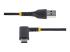 StarTech.com 6in (15cm) USB A to C Charging Cable Right Angle, Heavy Duty Fast Charge USB-C Cable, USB 2.0 A to Type-C, Durable and Rugged Aramid Fiber, 3A, S20/iPad/Pixel - Front