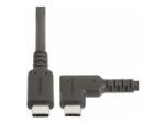StarTech.com 3ft (1m) Rugged Right Angle USB-C Cable, USB 10 Gbps, USB C to C Data Transfer Cable, 4K 60Hz DP Alt Mode, 100W Power Delivery