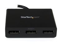 Startech 3-Port Multi Monitor Adapter, DisplayPort 1.2 MST Hub, Dual 4K 30Hz & 1x 1080p, Video Splitter for Extended Desktop Mode on Windows PCs Only, DP to 3x DP Monitors MST Hub - 