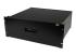 Startech 4U Black Steel Storage Drawer for 19in Racks and Cabinets - Left-angle