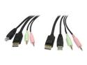StarTech.com 6ft 4-in-1 USB DisplayPort® KVM Switch Cable w/ Audio & Microphone (DP4N1USB6)