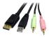 StarTech.com 6ft 4-in-1 USB DisplayPort® KVM Switch Cable w/ Audio & Microphone (DP4N1USB6) - Close up