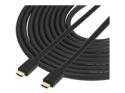 StarTech.com 15m(50ft) HDMI 2.0 Cable, 4K 60Hz Active HDMI Cable, CL2 Rated for In Wall Installation, Long Durable High Speed Ultra-HD HDMI Cable, HDR 10, 18Gbps, Male to Male Cord, Black