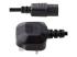 StarTech 3ft (1m) UK Computer Power Cable, BS 1363 to C13 Power Cord, 18AWG, 10A 250V, Black Replacement AC Power Cord, Monitor Power Cable, BS 1363 to IEC 60320 C13 Kettle Lead - Back